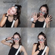 [lightoverflow] New Cosplay Glasses Vertigo Pattern Funny Decorative Glasses Anime Dizzy Eyeglasses 