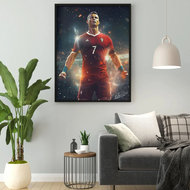 Portugal Super Football Star CR7 Cristiano Ronaldo Canvas Painting Prints Soccer Motivational Quotes
