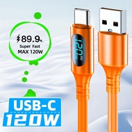 Mierme 6A PD 120วัตต์ USB A TO Type C Type-C ถึง C แสดงสายเคเบิ้ลชาร์จอย่างรวดเร็วสำหรับ Xiaomi Poco