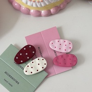 🎁 Gift for Christmas|DD Dot Oval Clip Japanese Korean Simple Polka Dot Water Drop Duckbill Clip ins 