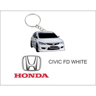 honda civic FD white  keychain 2d sg