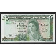 Gibraltar 1988 5 Pounds UNC (P-21)