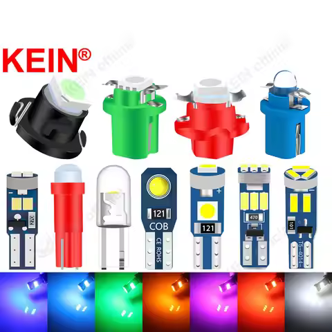 KEIN 20PCS 12V 24V T5 T3 T4.2 T4.7 B8.5D B8.4 B8.4D B8.3 B8.5 T4 Led Bulb Instrument Dashboard Meter