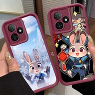 Wine Red Case for Realme C55 C51 C51S C63 C53 Narzo N63 Note 50 N53 N55 Z-8 Zootopia