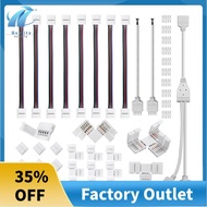 5 Pin LED Strip Connector Kit White Plastic LED Strip Connector for 12Mm RGBW LED Strip Connection I