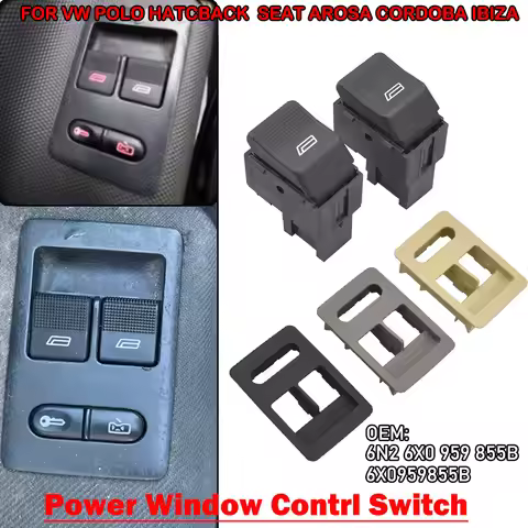 2X Electric Power Master Window Switch For VW Polo Hatcback 6N2 1999-2001 Seat Arosa Cordoba 1999-20