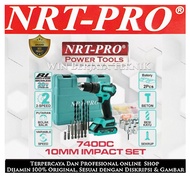 NRT PRO 740 DC Mesin Bor Cordless Impact Drill 20V Bor Baterai 10mm 20 V 740DC DC740 DC 740