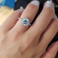 CINCIN DIAMOND SILVER BULAT MURAH BIG DIAMOND RING SILVER