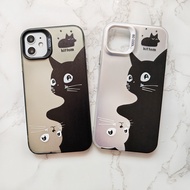 SAMSUNG S24 S23 S22 S21 S30 PLUS PRO FE 5G Casing Cute Black White Cat MD phone Case Cover