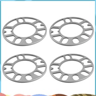 4Pcs Aluminum Wheel Spacers Shims Plate Auto Wheel Spacers 5mm Stud for 4X100 4X114.3 5X100 5X108 5X