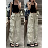 Lulu Beige Highwaist Cargo Jeans