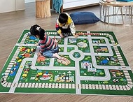 Kids Rug,Playroom Car Rug Play Mat,City Life Road Rug for Cars,Fun City Map for Track Toys,Carpet fo