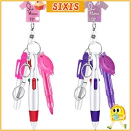 SIXIS Nurse Badge Set, Portable Keychain Nurse Pen Pack, Accessories Retractable Lanyard Nurse Badge