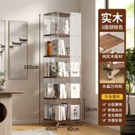 Others - 亞克力旋轉書架 360度客廳電視機旁置物架 收納可移動多層實木書櫃（快遞送貨上門）