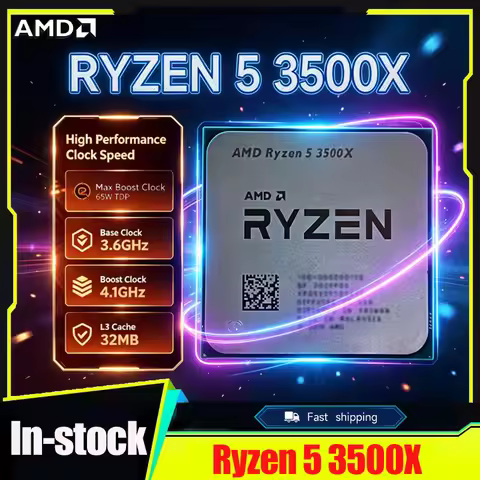 AMD Ryzen 5 3500X R5 3500X CPU 6-Core 3.6GHz AM4 Processor 32M Cache 100-000000158 Tray No Box
