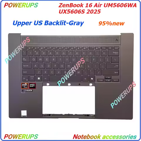 Laptop Upper/Palmrest Cover/Case/C Shell US Backlight Keyboard For ASUS ZenBook 16 Air UM5606WA UX56
