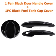 QAZWS ฝาครอบมือจับประตูสีดำ/ คาร์บอนไฟเบอร์สำหรับ MINI Cooper S R50 R53 R56 & 1ชิ้นปกสำหรับ BMW ฝาปิ