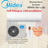 Midea 1Hp ~ 2.5Hp Xtreme Save Inverter Wall Mounted Aircond Penghawa Dingin Household Office Installation Pickup