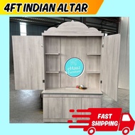 eHauz Elegant wooden 4FT Indian Prayer Altar- Almari Sembahyang Indian Altar Prayers Cabinet Hindu P