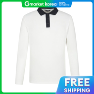 PING เสื้อโปโลแขนยาวผู้ชาย รุ่น 111D3TO001 สีขาว สำหรับกีฬากอล์ฟ