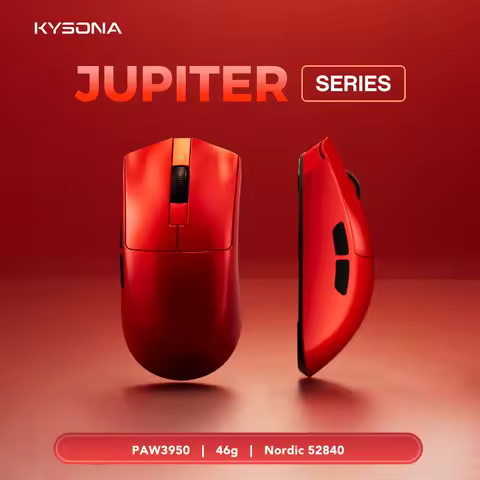 KYSONA Jupiter Series Gaming Mouse Wired Wireless Mice 8Khz PAW3950 Sensor Bluetooth 46g Rechargeabl