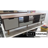 SMZ FURNITURE KABINET TV 5FT BARU SIAP PASANG DELIVERY MELAKA & MUAR VALLEY ONLY FREE DELIVERY RAK T