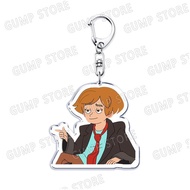 Animation Horror Keychain for Accessories Haunted Abaddon Keyring Jewelry Cecil Hotel Esther Nathan 