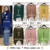 [ Cape Permaisuri Agong Viral ] Cape Kurung Queen Material Chiffon lembut