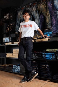 Pinion Denim 24oz BY Okayama Denim New 👿 อสูร ม่วง Indigo X Dark purple 24ozมีกะบอกเล็กและกะบอกตรง