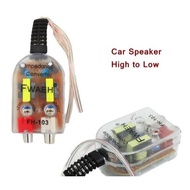 RCA Converter Hi-Low to RCA Adaptor Car Stereo Audio RCA Line-Out Speaker Level Converter