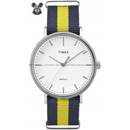 TIMEX TW2P90900 (scratches)Men's Analog Watch Weekender Fairfield 41mm Slip-Thru Nylon Strap White B