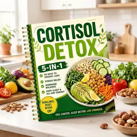 5 In 1 Cortisol Detox 30 Days Weight Loss Plan Stress Relief Sleep Improvement Hormone Balance Boost
