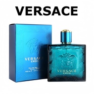 🎁ตัวอย่างน้ำหอมฟรี น้ําหอม Versace Eros Eau De Toilette EDT 100ml.น้ำหอมผู้ชาย Mens perfume ฟรีถุงของขวัญ