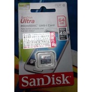 全新   SanDisk Ultra MicroSDXC 64GB