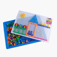 Puzzle Toys 3D 296Pcs Mushroom Nail Kit Mosaic Picture Puzzle Toy Children Composite Intellectual Ed