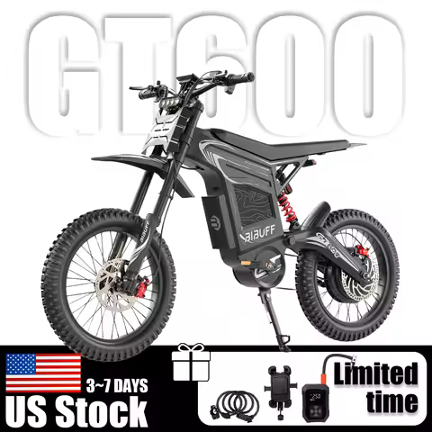 GT600 Electric Dirt Bike 4000W 50MPH Max Speed 72V30Ah Lithium Battery 70Miles Long Range 5A Charger