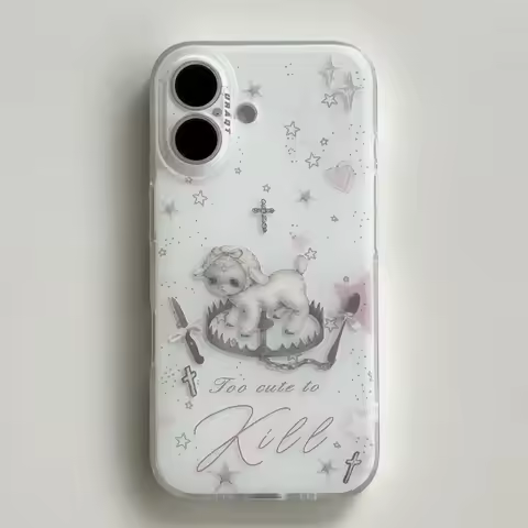 Y2k INS Style Cute Grey Lamb Phone Case for Huawei Nova 9 6 7 5 P50 P30 SE Pro Lite Honor X7d 50 4G 
