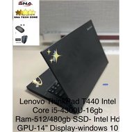 Laptop /LenovothinkPad  T44014 "/ Intel®Core™i5 5/4th Gen/ Ram 8GB 240 ssd sata 2.5” used windows 10