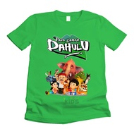 (FREE Name) Children's t-shirt top with "PADA ZAMAN DAHULU" motif, premium cotton material