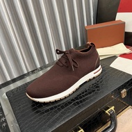 VNOL LP Italy * Loro Summer Men's Shoes Youth Lace-Up Stretch Cloth Men's Shoes Breathable Casual Sp