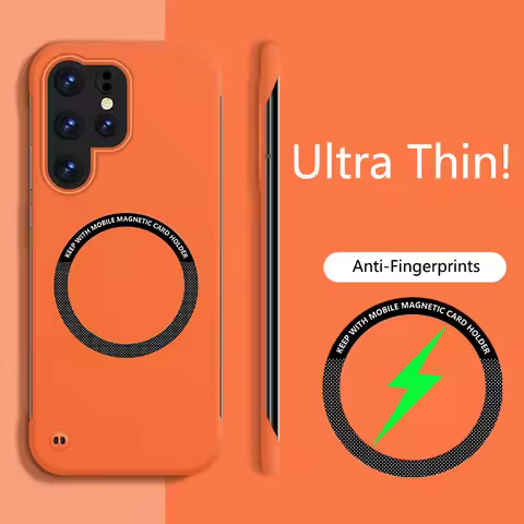 Frameless Magnetic For Magsafe Wireless Charge Case for Samsung S25 S24 S23 S22 S21 S20 Plus Ultra F