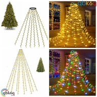 QBK6Q Christmas Lights with Ring, Warm White Multicolor LED String Lights, 300/400 LED 12/16 Lines I