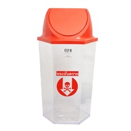 ถังขยะหกเหลี่ยมฝาสวิง56LT ขยะอ คีปอิน RW9271+3