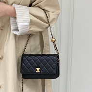 Chanel 香奈兒 黑金金球調節扣 WOC 鏈條包｜芯片款🤩