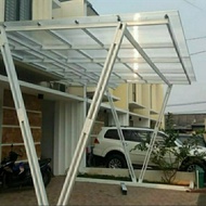 kanopi baja ringan atap polycarbonet transparan