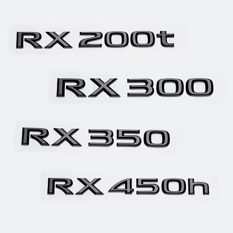 ABS Glossy Black Emblem Car Sticker Trunk Badge Decal for RX Series RX270 RX300 RX350 RX200t RX450h 