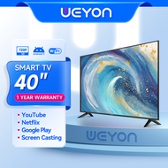 (ใหม่) Ready YouTube/WIFI WEYON สมาร์ททีวีหน้าจอ 40 นิ้วหน้าจอ SMART TV LED รองรับความละเอียด HD สาม