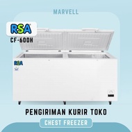 GOLD RSA CF-600H CHEST FREEZER BOX CHEST FREEZER 500 LITER GARANSI
