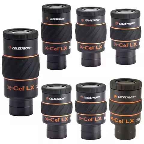 Celestron X-CEL LX 2,3mm 5mm 7mm 9mm 12mm 18mm 25mm ocular 60 grados telescopio gran angular nebulos