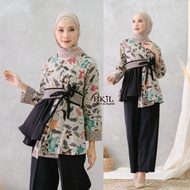 BATIK GAUL PEKALONGAN - Blouse Batik Kombinasi Lengan Panjang 1